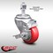 Service Caster 3.5 Inch SS Red Polyurethane Swivel 12mm Threaded Stem Caster with Brake SCC-SSTS20S3514-PPUB-RED-TLB-M1215 - alternate 1